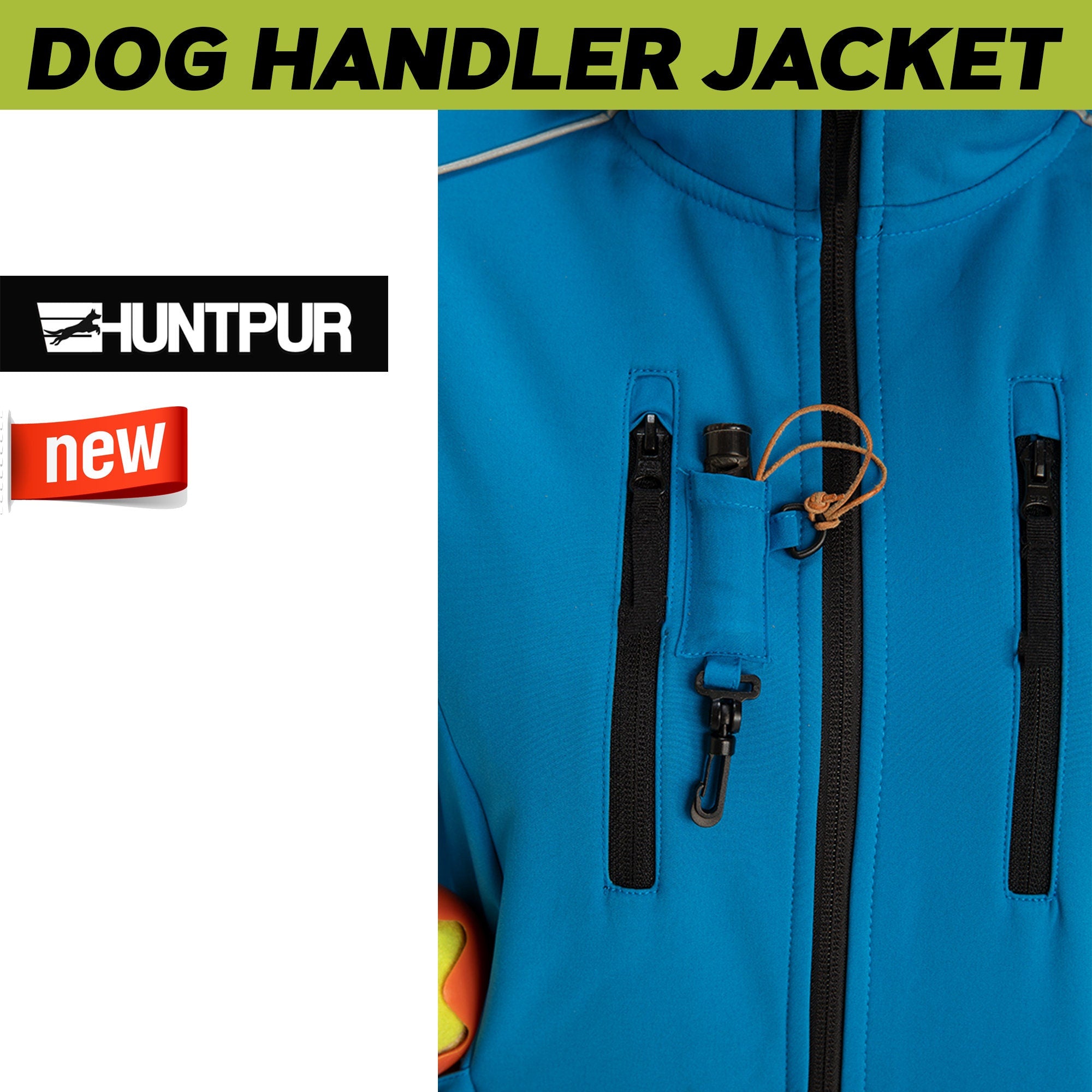 Veste de maître-chien | Veste de sport pour chien | Veste de dresseur | Veste d'entraînement pour chien | Veste d'hiver | Disponible en plusieurs couleurs